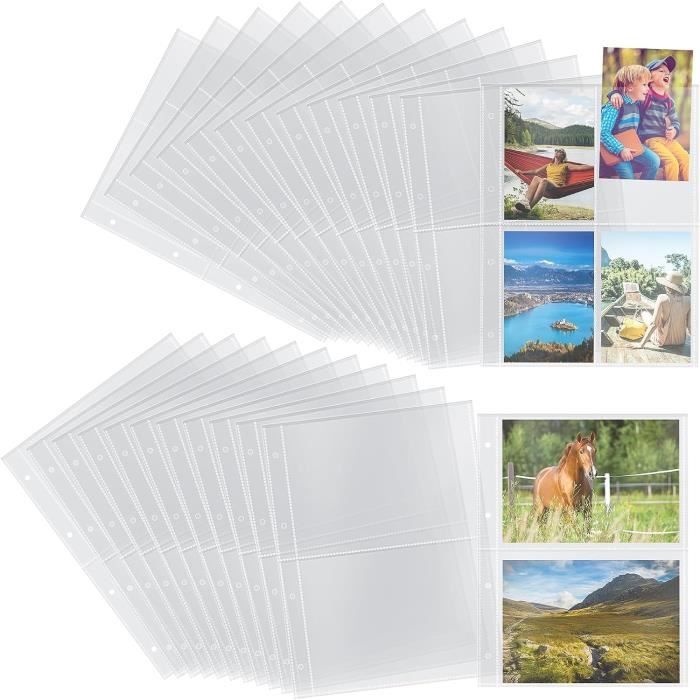 50 Pochettes Transparentes Pour Marque-pages - PVC, 18x6 Cm, Avec Trou | Rangement DIY