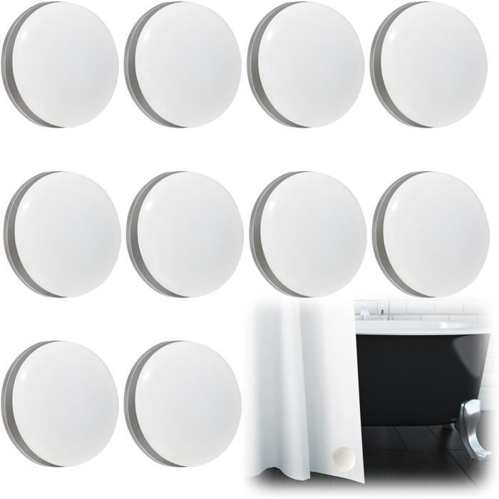 Blocs De Poids Magnétiques Pour Rideaux - Lot De 6 - Blanc Et Noir