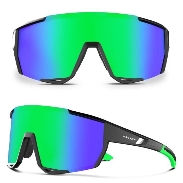 Lunettes de soleil de sport polarisées HD pour hommes et femmes,lunettes de  soleil de cyclisme avec 5 - Black Frame green - Achat / Vente lunettes de  soleil - Cdiscount