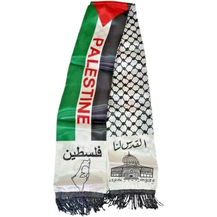 DPKOW – Accessoires Drapeau Palestine : écharpe, Bracelet, Collier, Tatouages, Badge – Pack Solidarité Free Palestine