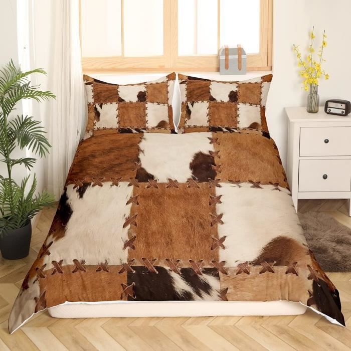 Drap housse vache prairie - Pour enfant garçon et fille - Maison de ferme - Parure de lit - Vert - Bleu - Marron - 90 x 200 x 30 cm Drap housse vache prairie - Pour enfant garçon et fille - Maison de ferme - Parure de lit - Vert - Bleu - Marron - 90 x 200 x 30 cm