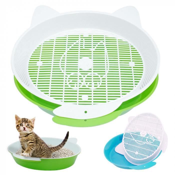 36x32x7cm Bac A Litiere Pour Chat Avec Plateau En Plastique Pet Lapin Pipi Toilettes Chats Criblage Pad Formateur Nettoyage 49 Cdiscount Animalerie