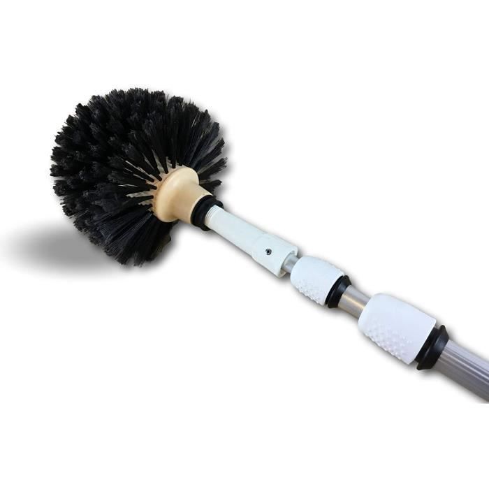 IGAD Pole Kit De Lavage 6 M – Perche Télescopique Avec Brosse à Eau, Plumeau Pour Toiles D'Araignée, Raclette 25 Cm Et Distributeur De Savon