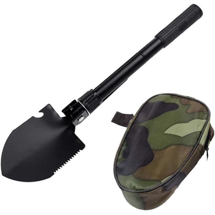 Pelle Pliante Multifonction De Survie - Avec Scie Et Pioche Intégrées, Compacte Pour Randonnée