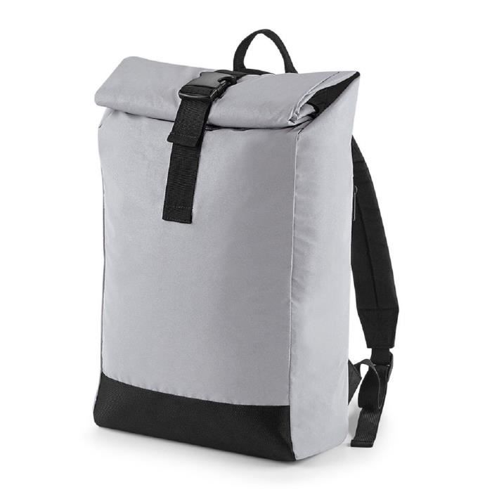 Sac à dos roll top - BG138 - Gris - Léger et durable - 15L - Réfléchissant