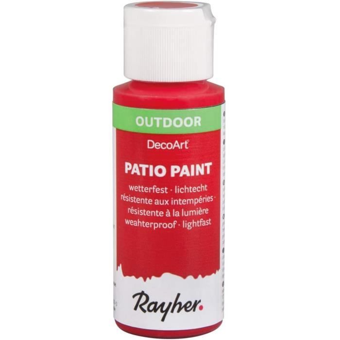 Peinture acrylique pour extérieur Rayher Hobby Patio Paint 59 ml Rouge cerise Cdiscount Jeux