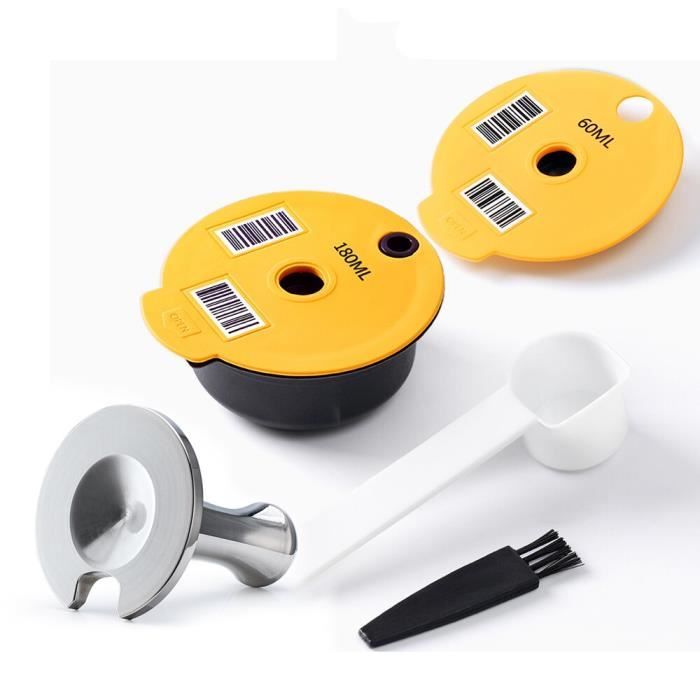 Dosettes Café Réutilisables Tassimo 220ml - Compatible Bosch - Avec Cuillère Et Brosse
