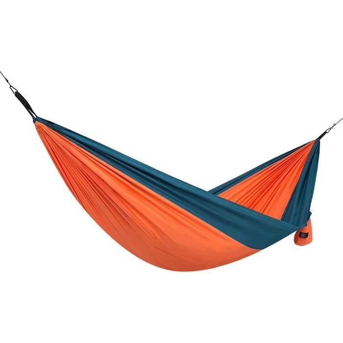 Hamac Portable 2 Places – Rouge – Avec 2 Sangles & Mousquetons – Capacité 136 Kg