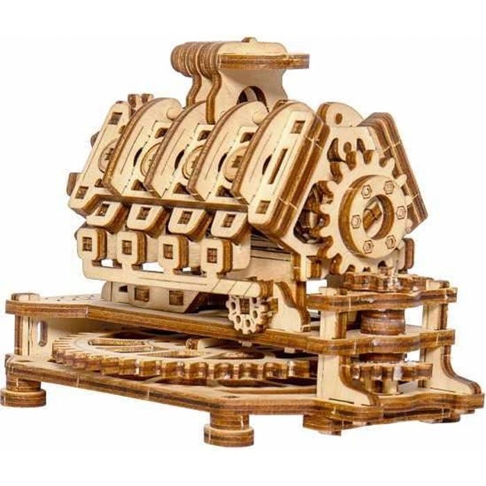 Kit de maquette - WOODEN CITY - Moteur V8 - Bois - Pour adultes - Référence 316