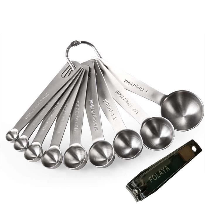 Cuilleres Mesurer Cuillere Doseuse Lot De 9 Cuilleres Mesureur Cuisine En Acier Inoxydable Measuring Spoons Set Pour La Cuisson Achat Vente Doseur Mesureur Cuilleres Mesurer Cuillere Dos Cdiscount
