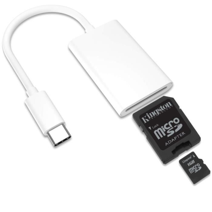 Hama Lecteur de cartes USB-3.1-Type-C-OTG microSD argenté 