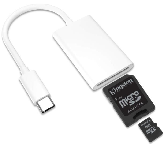 USB C Lecteur de Carte SD-Micro SD,Unitek 3-en-1 Type C Lecteur de  Caméra,Adaptateur Carte SD Supporte la Capacité Max de [304] - Cdiscount  Informatique