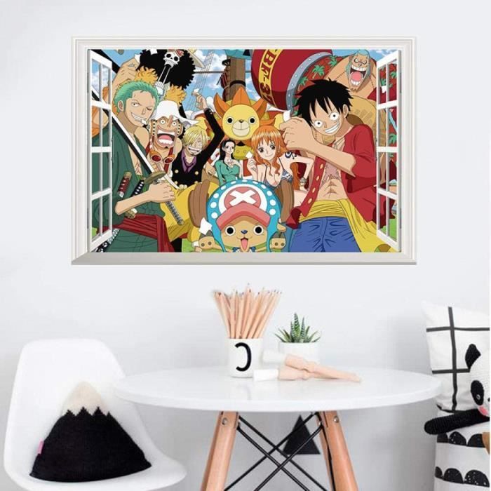 CQMYG Acrylique 3D Autocollants Muraux StéRéO One Piece Affiche des  Autocollants Mobiles Chambre DéCoration du Salon Chambre One Piece  （2mx0.76m） : : Cuisine et Maison