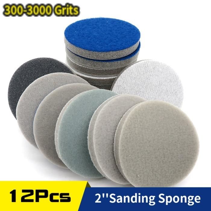 Kit De 30 Patins De Ponçage Micro-Maille 2x2 Pouces - Grains 320 à 12000