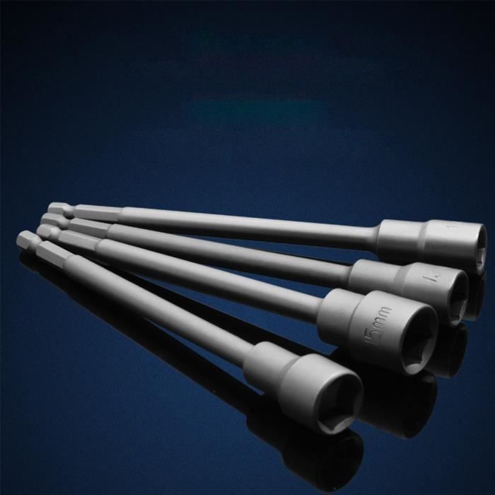 Jeu De Douilles Magnétiques M8 Hexagonales - 50mm, Acier Chrome Vanadium | Pour Perceuse, Tournevis, DIY, Auto