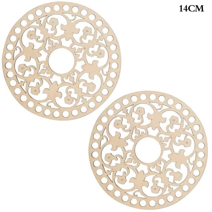8 Bases En Bois Pour Crochet - Diamètres 10cm, 15cm, 20cm - Pour Tissage De Paniers DIY, Artisanat