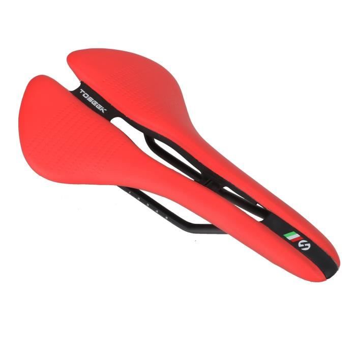 Accessoire velo siege de velo en cuir pour longue distance confortable et Ultra leger accessoires de selle de route VTT Type red Cdiscount Sport