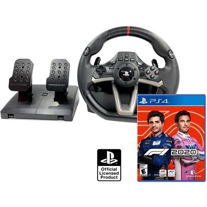 Volant et pédales PS4 PS5 Originale Sous licence PlayStation 4 RWA Apex +  Formule 1 2020 / F1 2020 - Cdiscount Informatique