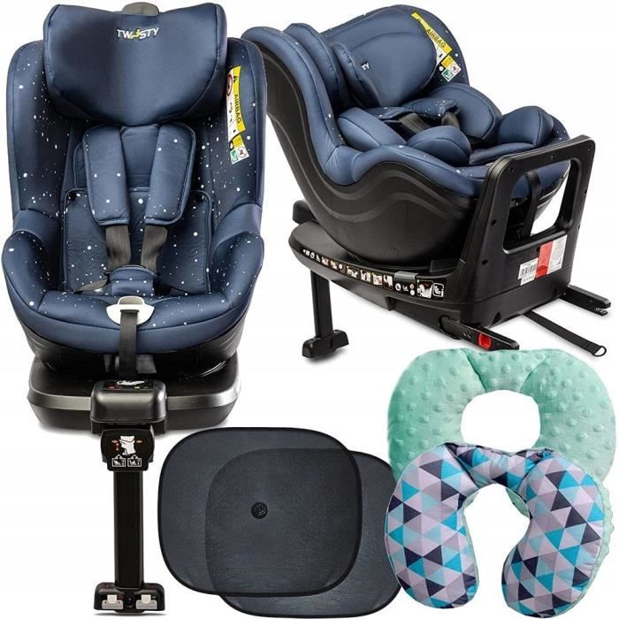 TWISTY Siège auto pivotant 360° Isofix 0 à 18 kg i-size Noir 