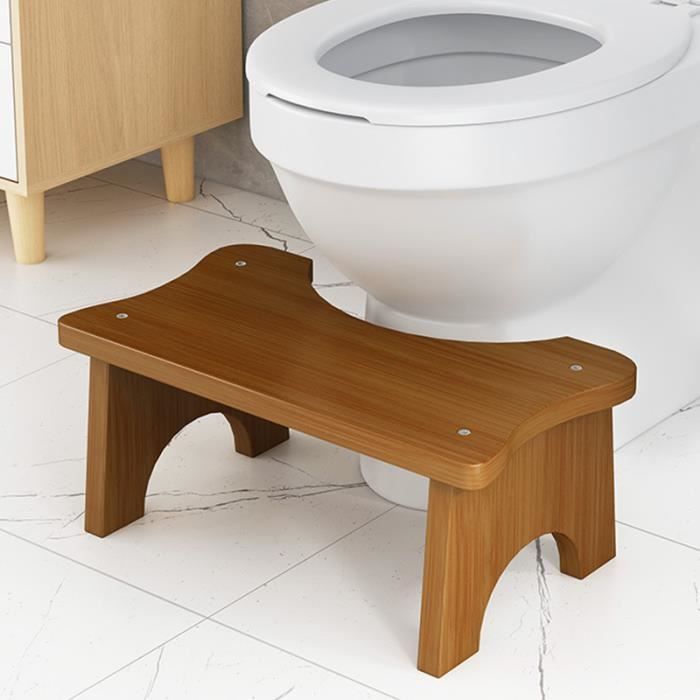 JOLIGAEA Tabouret de Toilettes en Bambou Multifonctionnel et Pliable pour Adulte, Marches de WC, Soulage la Constipation et Les Ballonnements
