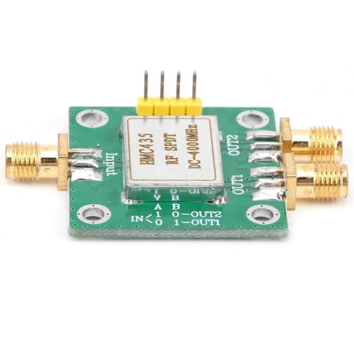 LANTRO JS HMC349 Panneau Unipolaire RF - Module Commutateur 3-5V SMA 50Ohms 4GHz - Haute Fréquence