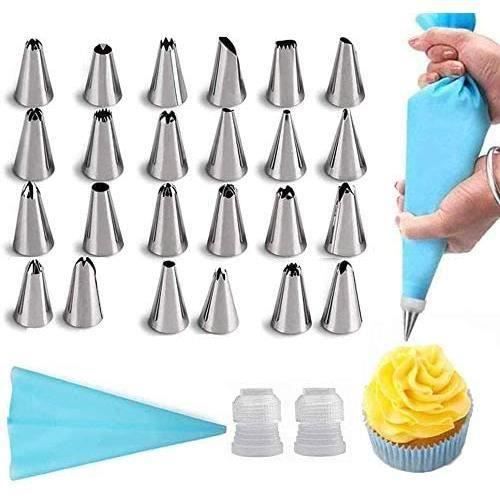 10 Douilles Pâtisserie En Acier Inoxydable 304 - Kit Professionnel Avec 10 Formes (2D, 1M, Etc.) - Pour Décoration Gâteaux Cupcakes