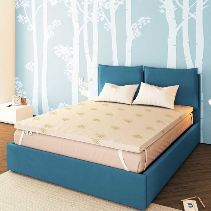 Surmatelas 140x200 cm- Mémoire de Forme Fresh Massant 9 zones- Equilibré- Epaisseur 3 cm -Dehoussable Surmatelas 140x200 cm- Mémoire de Forme Fresh Massant 9 zones- Equilibré- Epaisseur 3 cm -Dehoussable