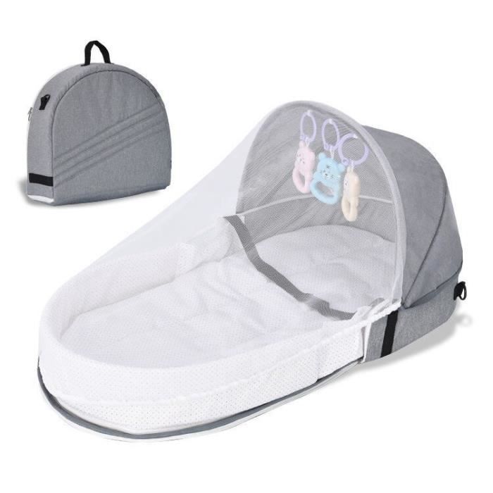 Panier De Couchage Bébé Pliable En Corde De Coton - Avec Matelas, Pour Nouveau-né, Salon, Chambre, Chambre D'Enfant (Rose)