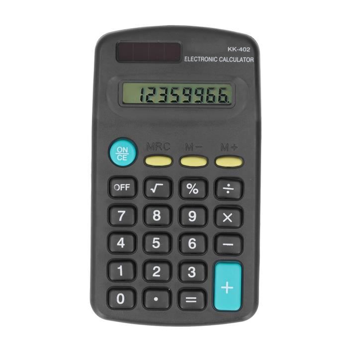 Mini Calculatrice Solaire Et à Piles - 2,7x4,5 Cm, Affichage 8 Chiffres, Pour Bureau, école, Maison