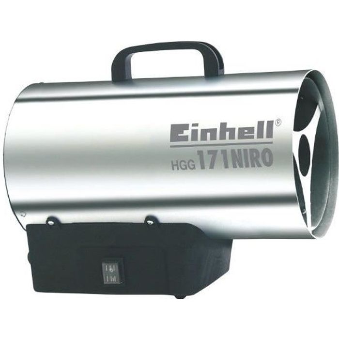 Générateur d'air chaud à gaz EINHELL HGG 171 Niro 17kW Débit 500m³h Gaz propanebutane