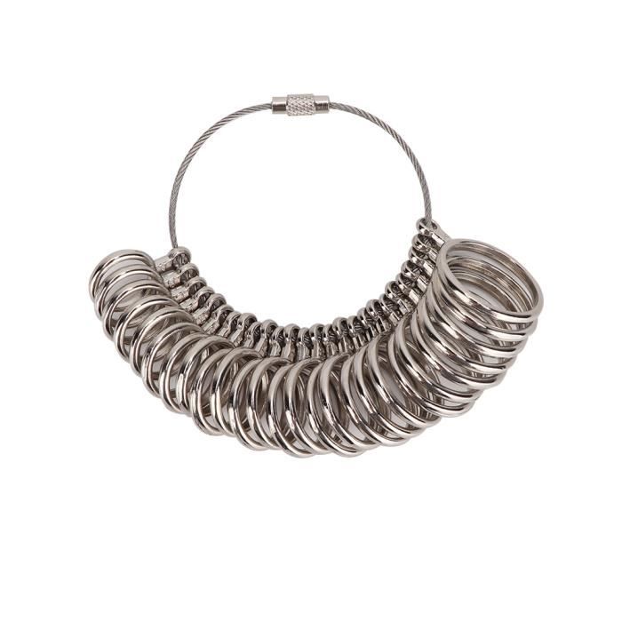 Baguier De Mesure Pour Taille De Bague - Outil En Métal Pour Calibrer Anneaux Et Bijoux - Neuf