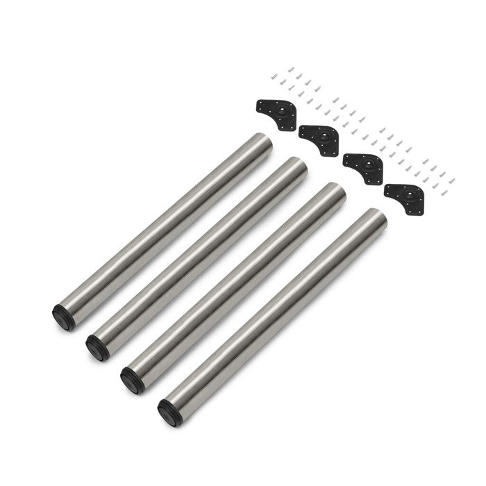 Lot de 4 pieds de table diamètre 60mm H710mm alu mat - EMUCA - 2034551 Lot de 4 pieds de table diamètre 60mm H710mm alu mat - EMUCA - 2034551