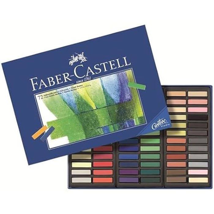 Pastels secs - Faber-Castell - 128272 - Multicolore - 72 pièces - Tige carrée