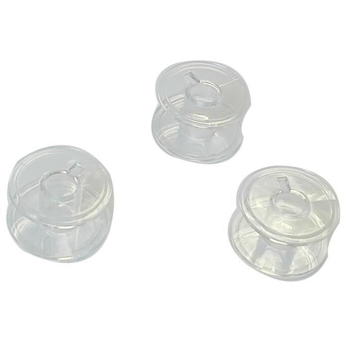 Canette Plate Machine à coudre en plastique - FILOUFACE - Lot de 3 - Blanc