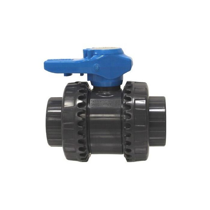 Vanne à Membrane PVC 32 Mm à Coller - PN10, Résiste Jusqu'à 60°C Et Produits Chimiques, Indicateur De Position, Pour Piscine Et Industrie - 1