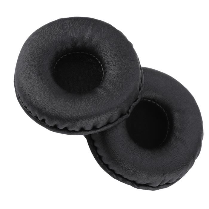 Coussinets dOreille - GOTOTOP - Remplacement Universel - Cuir Protéiné - 70 mm - Noir