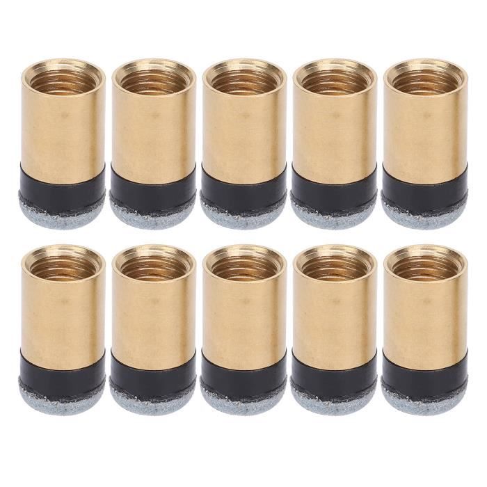 Embouts De Queue De Billard - Lot De 10 Pointes En Cuir Artificiel, Remplacement Pour Billard Et Snooker