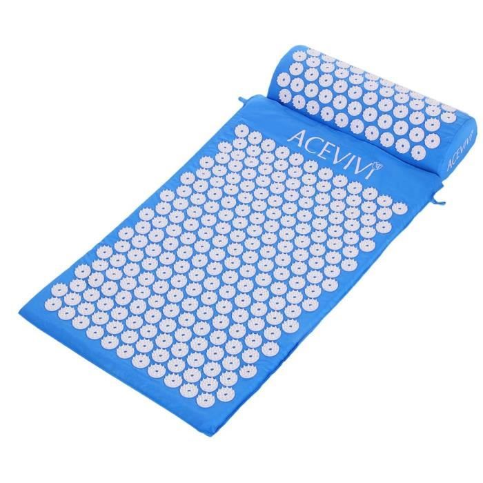 Kit Acupression - Tapis, Coussin Et Oreiller De Massage - Vert Foncé - Anti-douleur