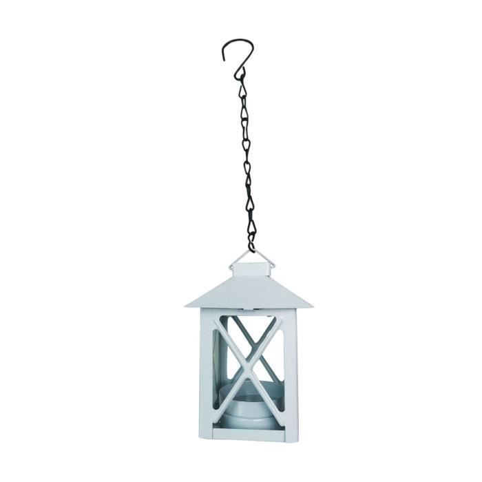 Lot De 2 Lanternes Bougeoirs En Fer Blanc - Style Campagne Française, Rouille, Jardin