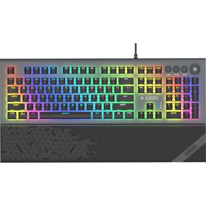 Clavier Gaming - Ibox - Aurora K-5 - Mécanique - Rétroéclairé RVB - Sans fil