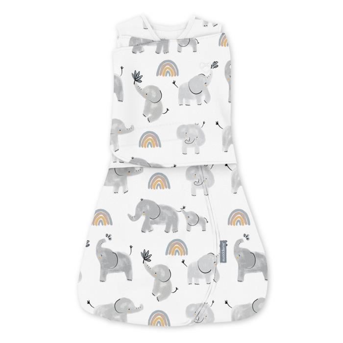INGENUITY Gigoteuse dEmmaillotage sac de couchage éléphant pour mi-saison TOG 1. évolutive de 3 à 6 mois certifié Oeko-Tex