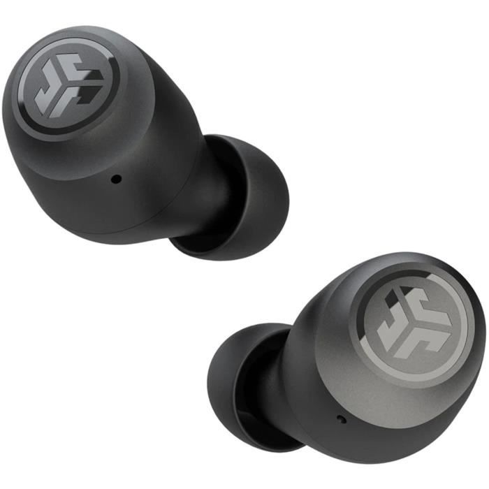 JLAB AUDIO - GO AIR POP - Écouteurs True Wireless - BT5.0 | IP44 | Micro+ tactile |Auto-connect | Autonomie BT 20h - Noir