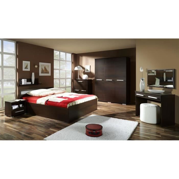 Justhome Fokus Ensemble De Chambre A Coucher Couleur Wenge Achat