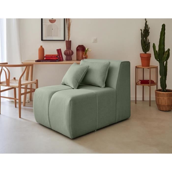 Canapé modulable Tissu Pas cher Design Vert