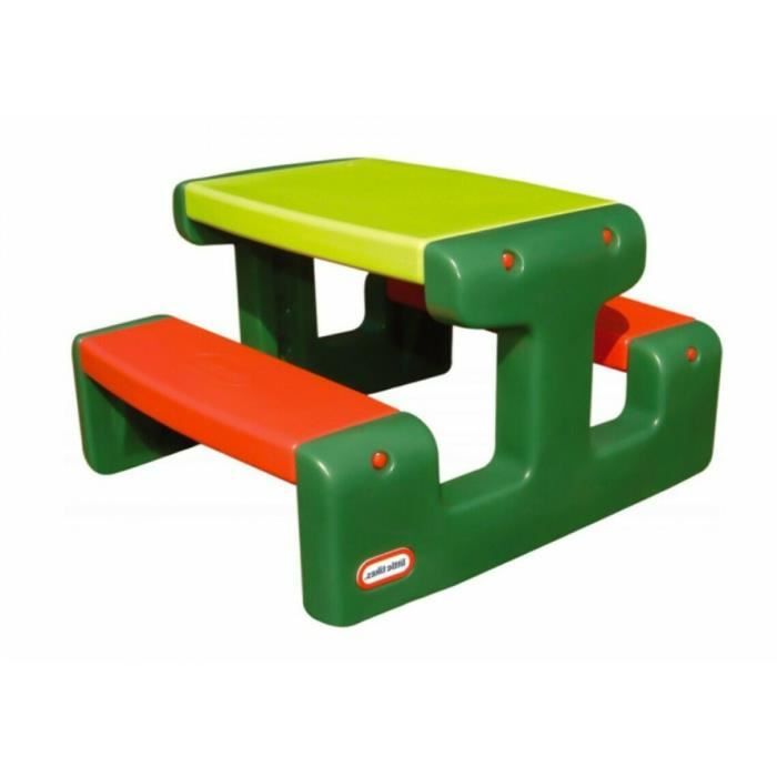 Table de Pique-Nique - Little Tikes - Junior - Couleur Evergreen - Pour Enfants - Intérieur/Extérieur