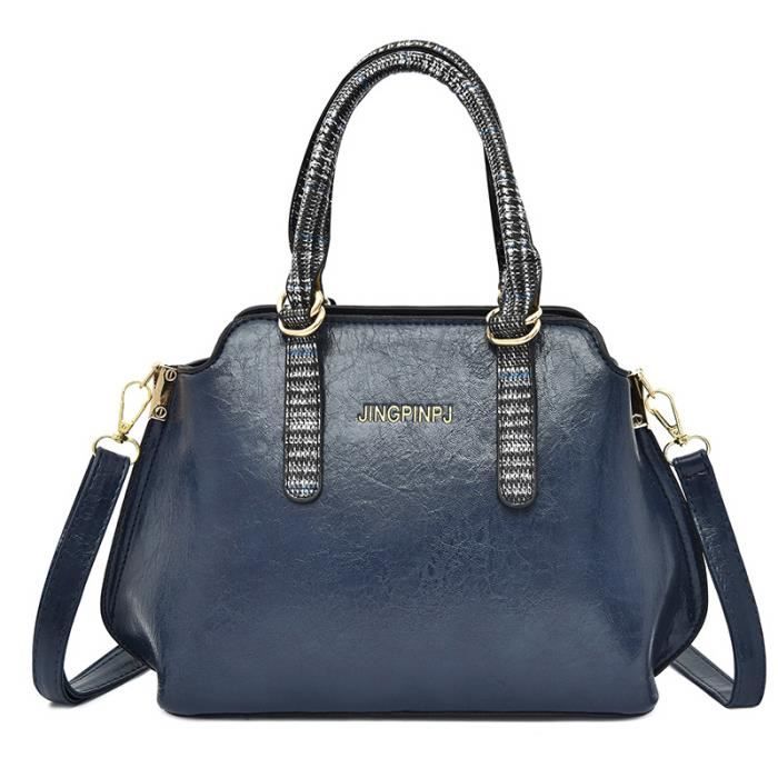 Sac à Main Femme Miss Lulu – Bandoulière Cuir PU Imperméable 28x12x39 Cm | Portable 13 Pouces