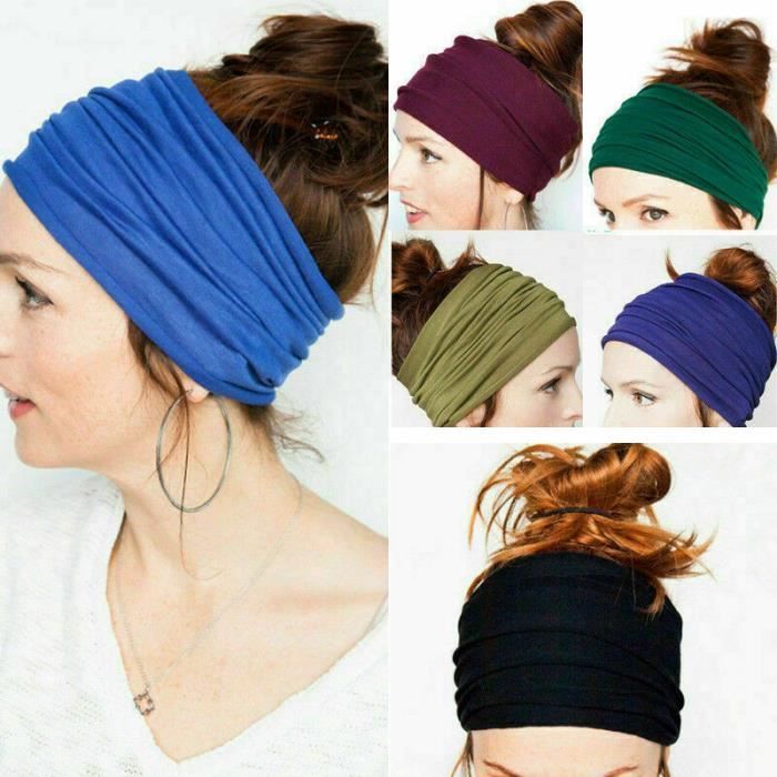 VGEBY Sport Yoga Bandeau R/églable Bande De Cheveux Respirant Large /Élastique Bandeau De Remise en Forme Courir V/élo Accessoire