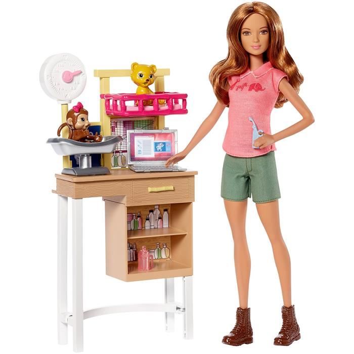 Poupée BARBIE veterinaire de zoo (nouveauté avec accessoires) - Cdiscount  Jeux - Jouets