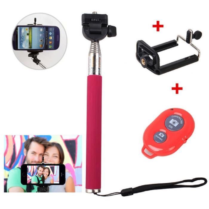 Perche À Selfie Avec Télécommande Bluetooth Pour Téléphone