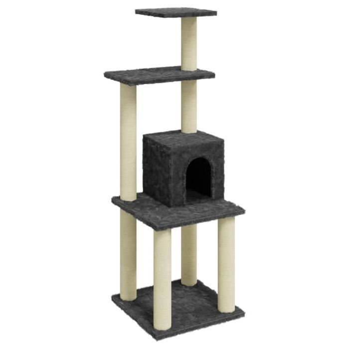 Comparer les prix de Arbre à chat - MOTHINESSTO - LY5753 - Gris foncé - 105 cm - Bois d'ingénierie, peluche, sisal